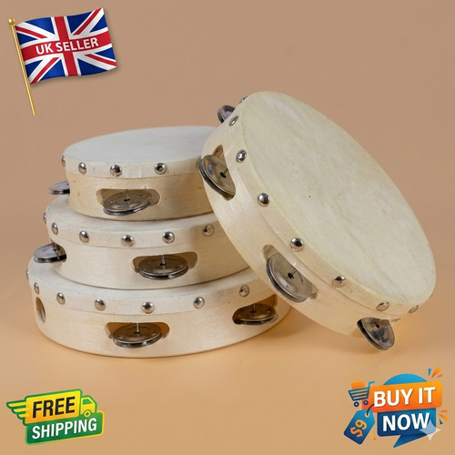 Sheepskin tambourine wooden - sheepskin,